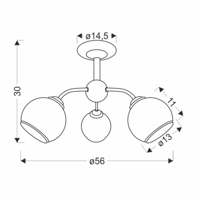 Moderní závěsné tříramenné svítidlo MARINEN - 3xE27, 40W, černé / bílé