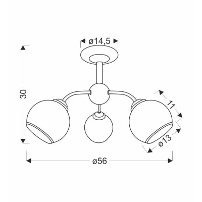 Moderní závěsné tříramenné svítidlo MARINEN - 3xE27, 40W, černé / bílé
