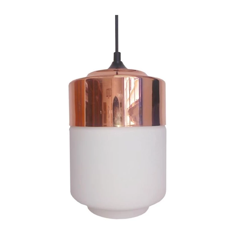 Moderní závěsné osvětlení MASALA - 1xE27, 60W, měděné / bílé