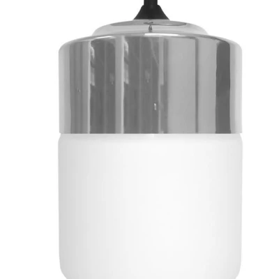Moderní závěsné osvětlení MASALA - 1xE27, 60W, chromované / bílé