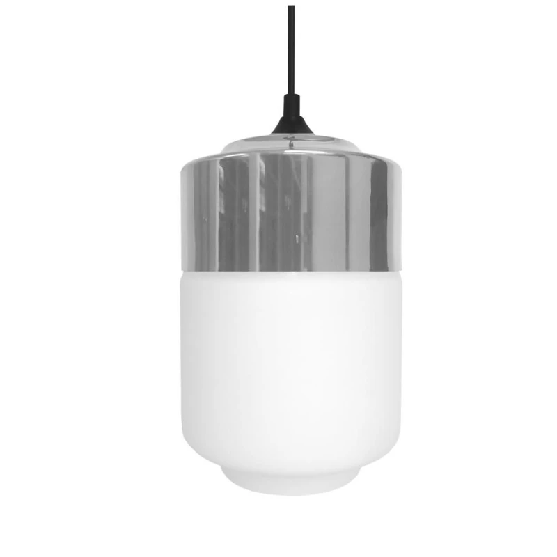 Moderní závěsné osvětlení MASALA - 1xE27, 60W, chromované / bílé