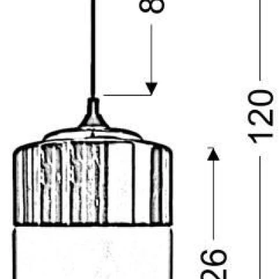 Moderní závěsné osvětlení MASALA - 1xE27, 60W, chromované / bílé
