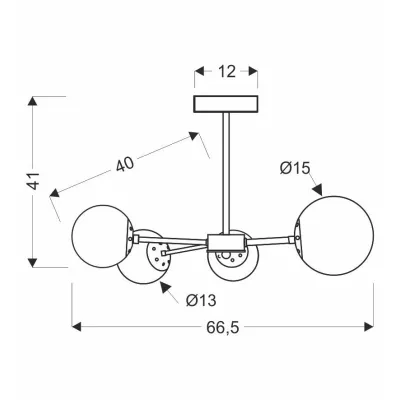 Závěsné moderní svítidlo MATI - 4xG9, 20W, mosazné / bílé
