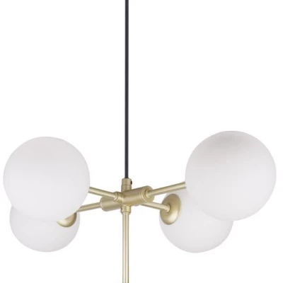 Závěsné moderní osvětlení MATI - 5xG9, 28W, mosazné / bílé