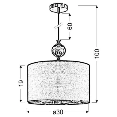 Moderní závěsné osvětlení MELBA, 1xE27, 60W, černé / měděné