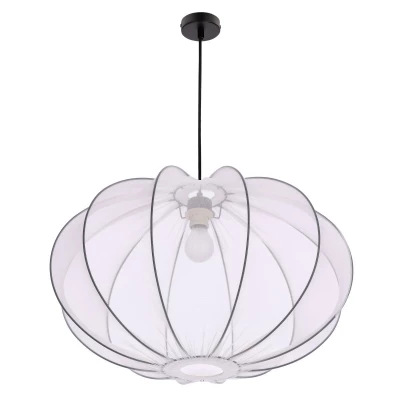 Závěsné designové osvětlení MELLOW - 1xE27, 40W, 60cm, černé / bílé