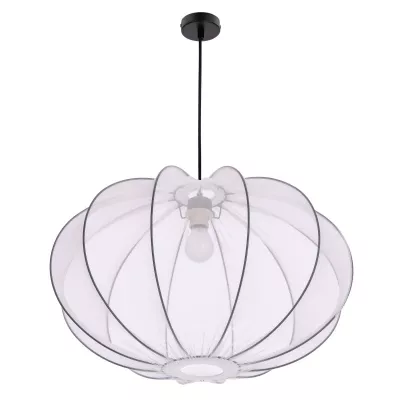 Závěsné designové osvětlení MELLOW - 1xE27, 40W, 60cm, černé / bílé