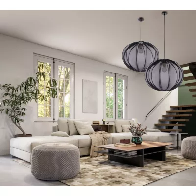 Závěsné designové osvětlení MELLOW - 1xE27, 40W, 52cm, černé