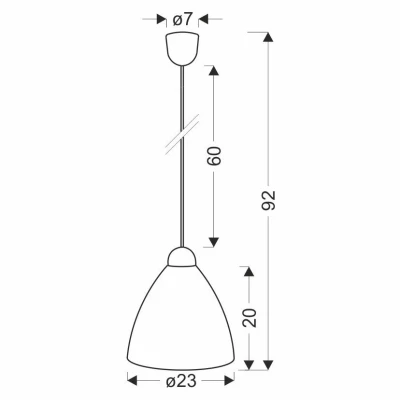 Závěsné moderní svítidlo MENTI - 1xE27, 60W, bílé