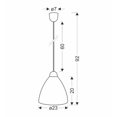 Závěsné moderní svítidlo MENTI - 1xE27, 60W, bílé