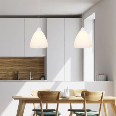 Závěsné moderní svítidlo MENTI - 1xE27, 60W, bílé