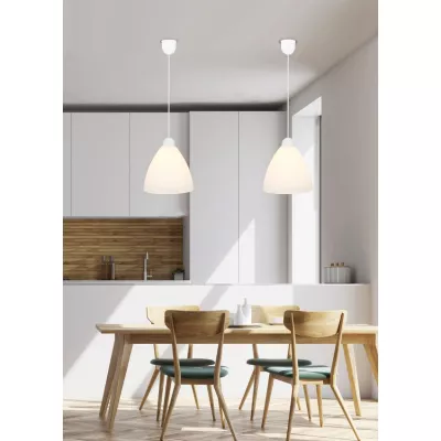 Závěsné moderní svítidlo MENTI - 1xE27, 60W, bílé