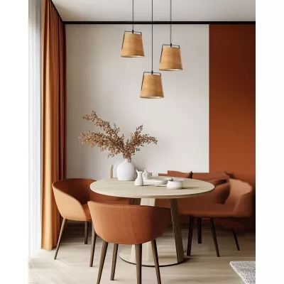 Závěsné osvětlení MILBURY - 1xE27, 40W, černé / žluté