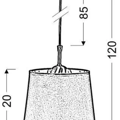 Moderní závěsné osvětlení MILONGA - 1xE27, 60W, patina / černé