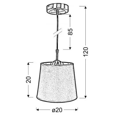 Moderní závěsné osvětlení MILONGA - 1xE27, 60W, patina / černé