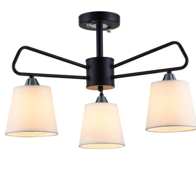 Závěsné tříramenné osvětlení MORLEY - 3xE14, 60W, černé / bílé