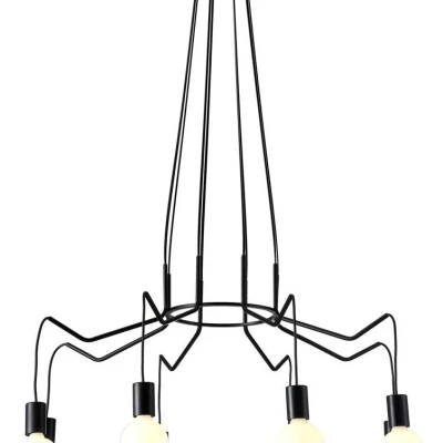 Závěsné designové osvětlení BASSO - 8xE27, 40W, matné černé