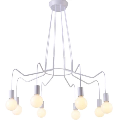 Závěsné designové osvětlení BASSO - 8xE27, 40W, matné bílé
