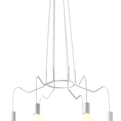 Závěsné designové osvětlení BASSO - 6xE27, 40W, matné bílé