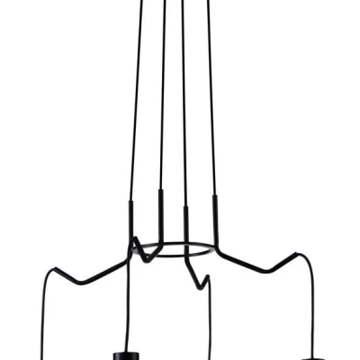 Závěsné designové osvětlení BASSO - 4xE27, 40W, matné černé