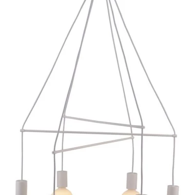 Industriální závěsné svítidlo ALTO - 8xE27, 40W, matné bílé