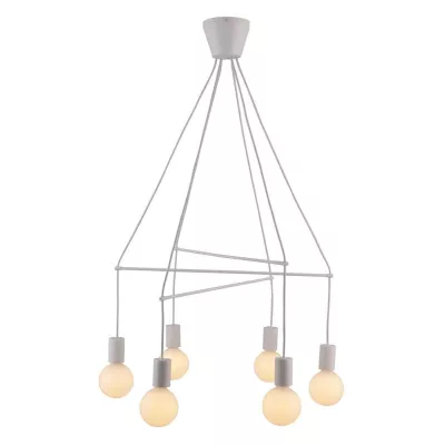 Industriální závěsné svítidlo ALTO - 8xE27, 40W, matné bílé