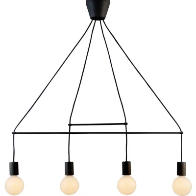 Industriální závěsné světlo ALTO - 4xE27, 40W, matné černé
