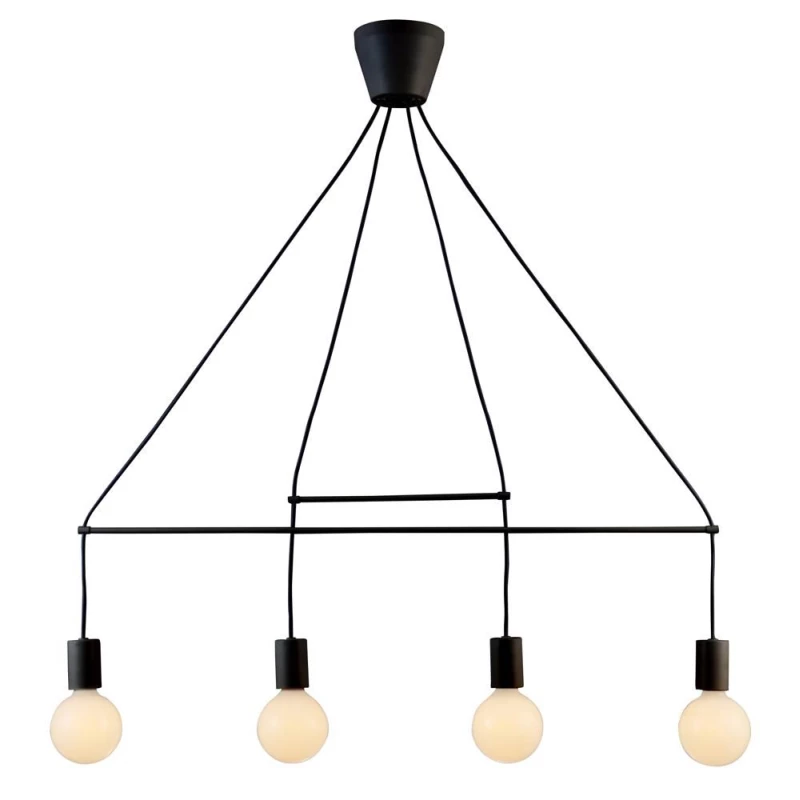 Industriální závěsné světlo ALTO - 4xE27, 40W, matné černé