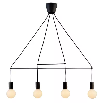 Industriální závěsné světlo ALTO - 4xE27, 40W, matné černé