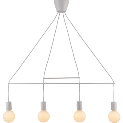 Industriální závěsné světlo ALTO - 4xE27, 40W, matné bílé