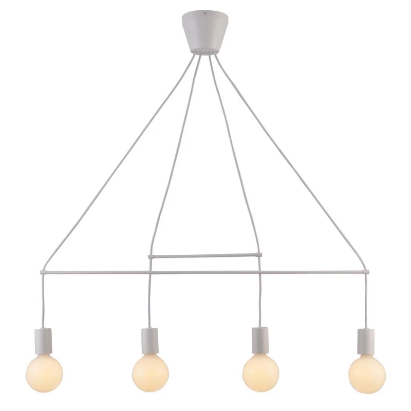 Industriální závěsné světlo ALTO - 4xE27, 40W, matné bílé