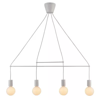 Industriální závěsné světlo ALTO - 4xE27, 40W, matné bílé