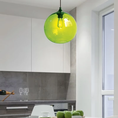 Moderní závěsné osvětlení ARIDE - 1xE27, 60W, zelené 