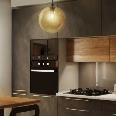 Moderní závěsné osvětlení ARIDE - 1xE27, 60W, hnědé