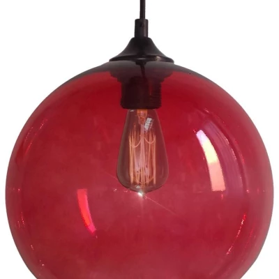 Moderní závěsné osvětlení ARIDE - 1xE27, 60W, červené 