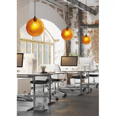 Moderní závěsné osvětlení ARIDE - 1xE27, 60W, jantarové