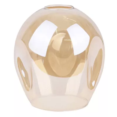 Závěsné designové svítidlo nad jídelní stůl ASPA - 3xE27, 40W, černé / jantarové