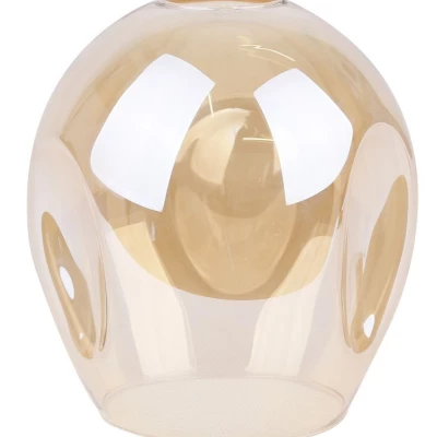 Závěsné designové svítidlo ASPA - 3xE27, 40W, černé / jantarové