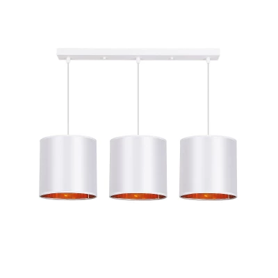 Závěsné osvětlení nad jídelní stůl ATLANTA - 3xE27, 40W, bílé / zlaté