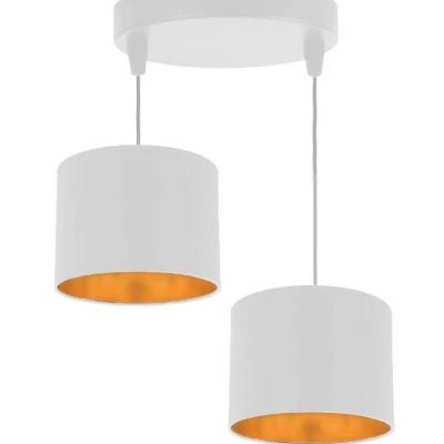 Závěsné moderní osvětlení ATLANTA - 2xE27, 40W, bílé / zlaté