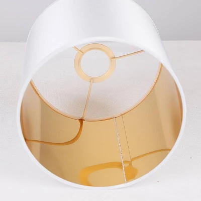 Závěsné osvětlení nad jídelní stůl ATLANTA - 2xE27, 40W, bílé / zlaté