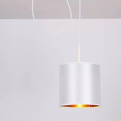 Závěsné moderní osvětlení ATLANTA - 1xE27, 40W, bílé / zlaté