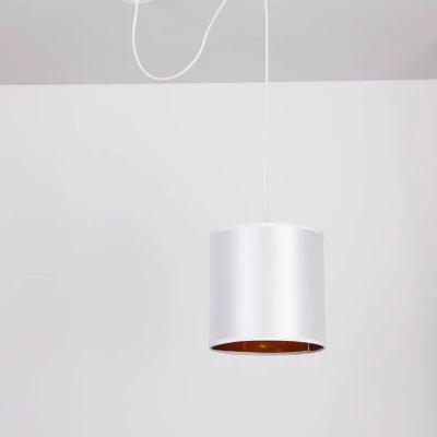 Závěsné moderní osvětlení ATLANTA - 1xE27, 40W, bílé / zlaté