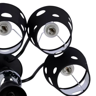 Závěsné pětiramenné svítidlo na řetězu BATLEY - 5xE14, 60W, černé