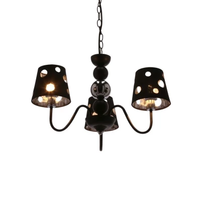 Závěsné tříramenné světlo na řetězu BATLEY - 3xE14, 60W, černé
