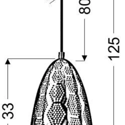 Závěsné designové osvětlení BENE - 1xE27, 60W, 20cm, černé