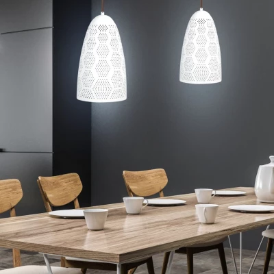 Závěsné designové osvětlení BENE - 1xE27, 60W, 20cm, bílé