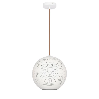 Závěsné designové svítidlo BENE - 1xE27, 60W, 25cm, bílé