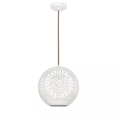 Závěsné designové svítidlo BENE - 1xE27, 60W, 25cm, bílé