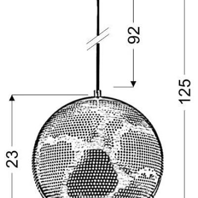 Závěsné designové svítidlo BENE - 1xE27, 60W, 25cm, bílé